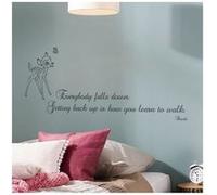 KOMAR Stickers phrase Bambi avec écriture -Getting back up- Disney Gris G
