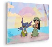 KOMAR Tableau intissé Lilo et Stitch dansent Multicolors G