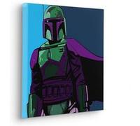 Komar Komar Tableau sur châssis - Star Wars Cyberart by Boba Fett - Dimensions 40 x 40 cm - Image murale pour chambre d'enfant, chambre d'enfant