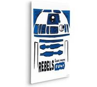 Komar Komar R2D2 Image sur châssis - Motif Star Wars R2D2 - Dimensions : 40 x 60 cm - Décoration murale pour chambre d'enfant