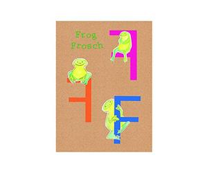 Komar Tableau Mural | ABC Animal F | Posters, Lettres pour Chambre d'enfant, Tableau, Salon, Chambre à Coucher, décoration, Impression d'art | sans Cadre | P036F-40 x 50 | Dimensions : 40 x 50 cm