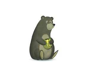 Komar Tableau Mural avec Ours Mignon - Impression d'art sans Cadre - P111J-50 x 70 cm - Dimensions : 50 x 70 cm (l x H)