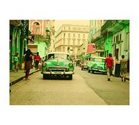 Komar Tableau mural | Cuba Rush | Poster pour salon, chambre à coucher Décoration artistique de voiture ancienne, Cadillac, multicolore | sans cadre | P122C-40 x 30 | Dimensions : 40 x 30 cm (largeur x hauteur)