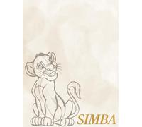 Komar Tableau mural Disney Le Roi Lion Simba Sketch - Dimensions : 30 x 40 cm - Poster pour chambre d'enfant - Roulé sans cadre - Beige