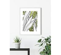 Komar Tableau mural - Feuilles Bleached - Dimensions : 50 x 70 cm - Poster - Impression d'art - Décoration de salon - Chambre (sans cadre)