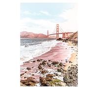 Komar Tableau mural Golden Gate - Dimensions : 50 x 70 cm