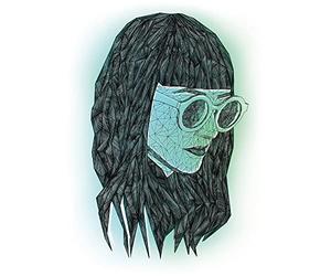 Komar Tableau mural Grid Green - Taille : 50 x 70 cm Sans cadre - Pure Boutique