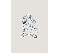 Komar Tableau mural Hey Thumper - Dimensions : 50 x 70 cm - Décoration murale - Salon - Chambre - Disney