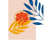 Komar Tableau mural - Illustration de feuilles drooping - Dimensions : 30 x 40 cm