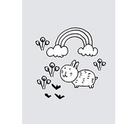 Komar Tableau Mural | Lapin gribouillé | Poster Image Salon Chambre Décoration Art Print | sans Cadre | P104F-30x40 | Dimensions : 30 x 40 cm (Largeur x Hauteur)