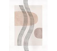 Komar Tableau mural Line Art Waves - Dimensions : 30 x 40 cm