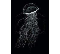 Komar Tableau Mural | Méduse Noire | Poster Image Salon Chambre Décoration Art Print | sans Cadre | P078D-50x70 | Dimensions : 50 x 70 cm (Largeur x Hauteur)