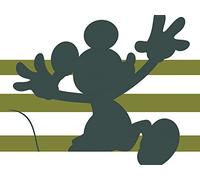 Komar Tableau mural Mickey Shadow - Dimensions : 30 x 40 cm - Disney - Décoration murale pour chambre d'enfant