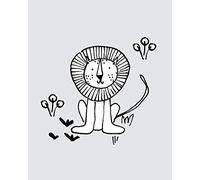 Komar Tableau Mural Motif Lion gribouillé - Impression d'art sans Cadre - P104E-40 x 50 cm - Dimensions : 40 x 50 cm (l x H)