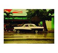 Komar Tableau mural motif voiture Cuba - Impression d'art sans cadre - P122B-70 x 50 cm - Dimensions : 70 x 50 cm (l x H)