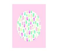 Komar Tableau Mural Shelly Patterns Rose | Poster | Image Décoration Salon Chambre | sans Cadre | P037C-40x50 | Dimensions : 40 x 50 cm (Largeur x Hauteur)