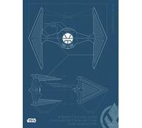 Komar Tableau Mural Star Wars Blueprint Sith TIE-Fighter pour Chambre d'enfant, Chambre d'enfant, décoration, Impression Artistique, sans Cadre, coloré, WB178-30x40