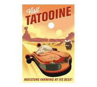 Komar Tableau mural - Star Wars Visit Tatooine ! - Dimensions : 30 x 40 cm - Sans cadre - Poster - Impression d'art, chambre d'enfant, décoration murale