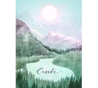 Komar Tableau mural Vintage Travel Canada - 30 x 40 cm - Poster - Décoration pour salon, chambre à coucher