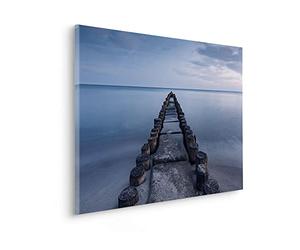 Komar Tableau sur châssis dans un cadre en bois véritable - Baltique - Dimensions : 90 x 60 cm - Impression sur toile - Paysage - Pour salon, chambre à coucher