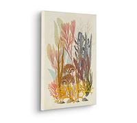 Komar Tableau sur châssis dans un cadre en bois véritable - Coral Aqua - Dimensions : 30 x 40 cm - Impression murale, décoration murale, design, salon, chambre à coucher