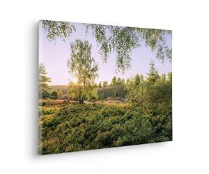 Komar Tableau sur châssis en bois véritable - Soirée d'été - Dimensions : 60 x 40 cm - Impression sur toile - Paysage - Pour salon, chambre à coucher
