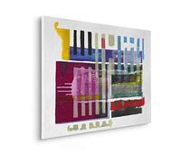 Komar Tableau sur châssis en bois véritable - Tetris Wall - Dimensions : 60 x 90 cm - Décoration murale - Décoration murale - Design - Pour salon, chambre à coucher