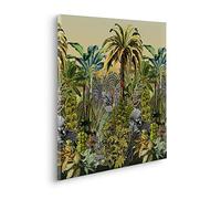 Komar Tableau sur châssis en bois véritable - Tropical Heat - Dimensions 60 x 60 cm - Impression d'art - Décoration murale - Design - Salon et chambre à coucher