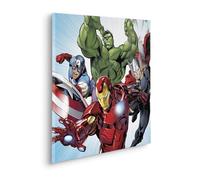 Komar Toile imprimée sur cadre de Marvel Avengers Teampower - Taille: 60 x 60 cm