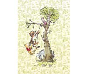 Komar WTD DX4-017 Papier peint intissé Motif Winnie l'ourson dans le bois Largeur du rail 50 cm