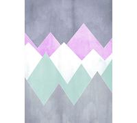 Komar WTD P110C1 Décoration Murale sans Cadre Motif Lever de Soleil et Montagne 50 x 70 cm Dimensions 50 x 70 cm (Largeur x Hauteur)