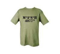Kombat Mens T-shirt militaire Imprimé armée britannique Mash 4077 US Army Vert - vert - X-Large