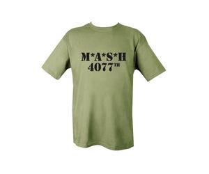 Kombat Mens T-shirt militaire Imprimé armée britannique Mash 4077 US Army Vert - vert - X-Large
