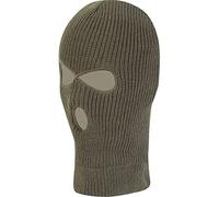 KOMBAT UK Cagoule d'hiver en tricot 3 trous de type militaire tactique, vert olive, Taille unique