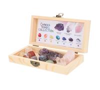 KOMBIUDA 1 Ensemble de Cristal Naturel Spécimens de Quartz Brut pour Décoration et Diy Coffret Élégant avec Quartz Améthyste et Citrine pour à Vos