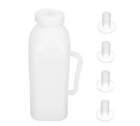 KOMBIUDA 1 Jeu Pot à Lait Veau Biberons Bouteilles D'eau Pour Bébé Bouteille De Lait Pour Veau Mangeoire Pour Agneau Biberon Mouton Seau à Lait De Brebis Sucette Pour Bébé Blanche Plastique