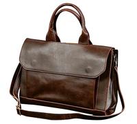 KOMBIUDA 1 pièce Sacoche Ordinateur Cuir PU pour Homme à Bandoulière Affaires Polyvalent avec Plusieurs Modes de Transport pour Travail Activités Professionnelles