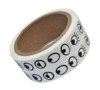 KOMBIUDA 1 Rouleau D'autocollants Yeux Noirs Blancs Auto-adhésifs Pour Cils Scrapbooking Faciles À Utiliser Pour Diverses Occasions