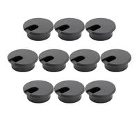 KOMBIUDA 10 Pièces Cache-trou Câble Bureau Noir Cache-fil Pivotant pour Passe-câbles Bureau Informatique Organiseur de Goulottes Câbles Électriques Adapté Maison