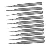 KOMBIUDA 10 Pièces End Mill Bits Tungsten Steel Cnc Router Bits With Shank For Precise Wood Metal Pcb Engraving And Milling