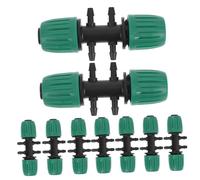 KOMBIUDA 10 pièces Kit de Raccords Rapides pour Tuyaux Irrigation Id Connecteur Lock Femelle PE Adaptateur Six Voies Diamètre Variable pour Arrosage Goutte Jardin