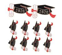 KOMBIUDA 10 Pièces Lot de 10 Épinglettes en Métal Émaillé 2026 Boutons de Graduation, Insignes à Épingler pour Vestes, Badges Commémoratifs pour Cérémonie de Remise de Diplômes, Souvenirs