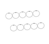 KOMBIUDA 10 pièces Lot de Anneaux Porte-clés Acier Inoxydable Gris Finition Polie et Léger Accessoires Multifonctions pour Trousseau Clés et Porte Clé Mural