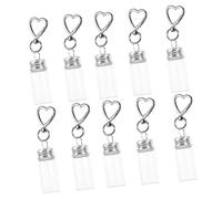 KOMBIUDA 10 Pièces Mini Bouteilles Transparent Porte Clés Forme Cœur Compact pour Huiles Essentielles Bijoux Diy de Mariage