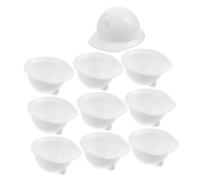 KOMBIUDA 10 pièces Mini Casques Chantier Plastique pour Poupées Accessoires Poupon Décoratifs Modèles Stables et Réalistes pour Jeux et Collections