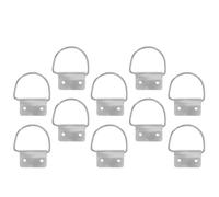 KOMBIUDA 10 Pièces Poubelle extérieure à gérer poignée lourde poignée métallique en métal Silver