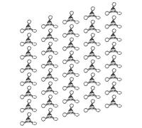 KOMBIUDA 100 pièces Connecteurs Émerillon INOX Triple Rotation Haute Résistance Clips Pivotants Anticorrosion pour Mer Stockage Compact et Performance Optimisée