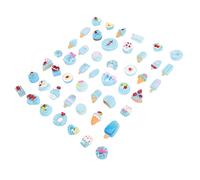 KOMBIUDA 100 Pièces Décorations de Coque de Téléphone Diy Accessoires de Desserts Cartoon pour Artisanat et Bijoux Style Aléatoire Bleu