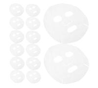 KOMBIUDA 100 Pièces Masques Faciaux DIY Gaz Doux Blancs Feuilles Absorbantes Respirantes avec Ouvertures Précoupées pour Soins Peau Au Salon et Usage Domestique
