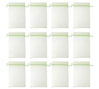 KOMBIUDA 100 Pièces Paquet en Filet, Protection Verte à Cordon | Polyester Organza, Perméabilité à L’air, Réduit les Dégâts, pour Légumes et Plantes en Croissance